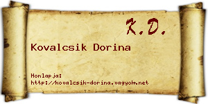 Kovalcsik Dorina névjegykártya